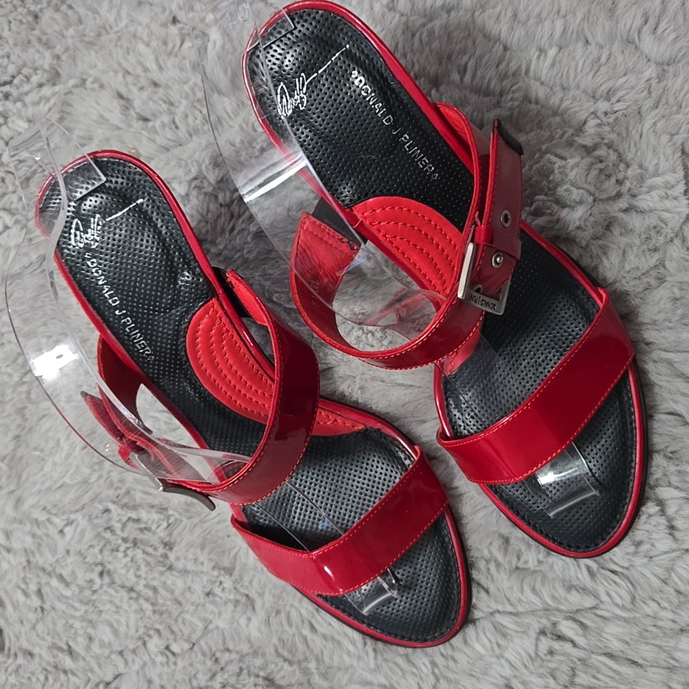 Donald J Pliner Red stilleto heels Sandals - Picture 3 of 9